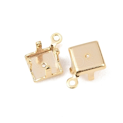 Rhombus Brass Sew on Prong Settings KK-C163-15A-G-1