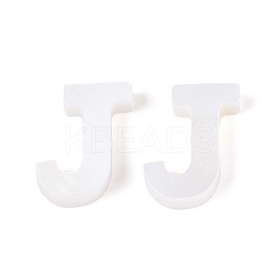 Natural Freshwater Shell Letter Charms BSHE-ZX007-02J-1