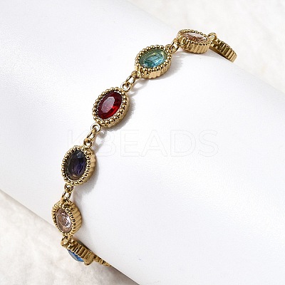 304 Stainless Steel Link Chain Bracelets for Women BJEW-A093-01B-G-1