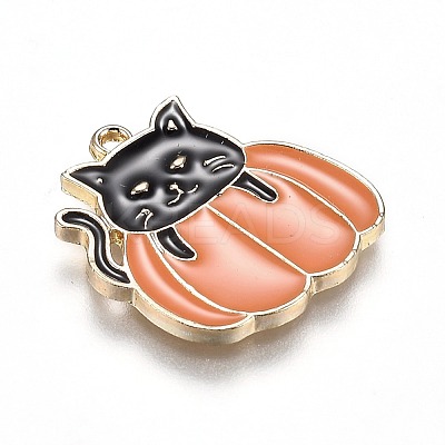 Autumn Theme Alloy Enamel Pendants ENAM-J649-06LG-01-1