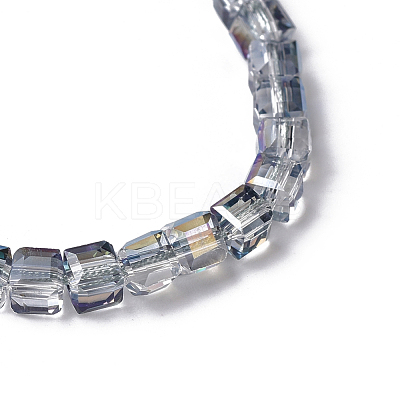 Electroplate Glass Braided Beaded Bracelets BJEW-JB04236-02-1