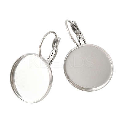 2Pcs 304 Stainless Steel Leverback Earring Settings STAS-YW0003-55A-1