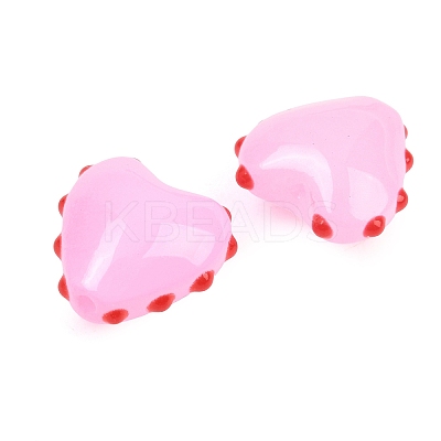 Opaque Glass Enamel Beads GLAA-F133-01-1