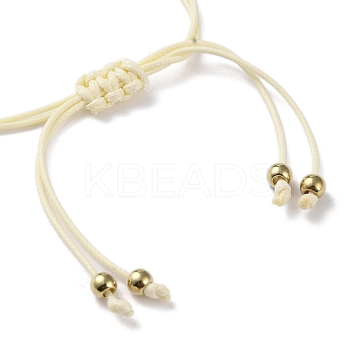 Sunflower Alloy Enamel Charms Braided Bracelets BJEW-A016-01A-1