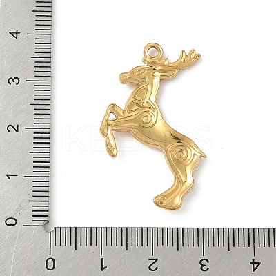 304 Stainless Steel Deer Pendants STAS-S186-07B-G-1