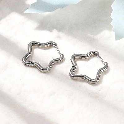201 Stainless Steel Hoop Earrings EJEW-Z137-02P-05-1
