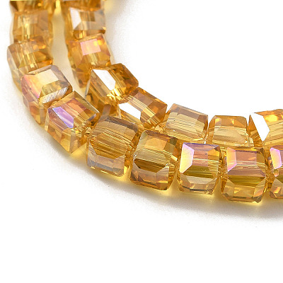 Electroplate Glass Beads Strands LS-EGLA-D018-8x8mm-77-1