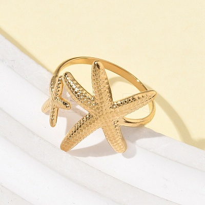 304 Stainless Steel Cuff Rings RJEW-P150-03B-G-1