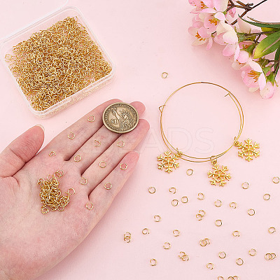 1000Pcs 304 Stainless Steel Open Jump Rings STAS-ME0002-17-1