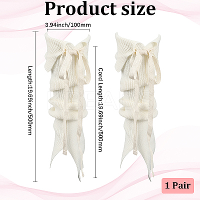 Acrylic Fibers Knit Leg Sleeves AJEW-WH20018-68B-1