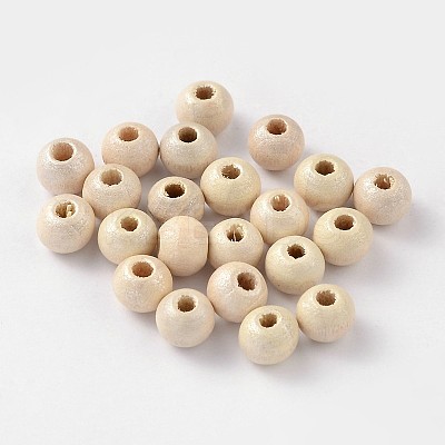Round Unfinished Wood Beads X-WOOD-Q017-6mm-06-LF-1