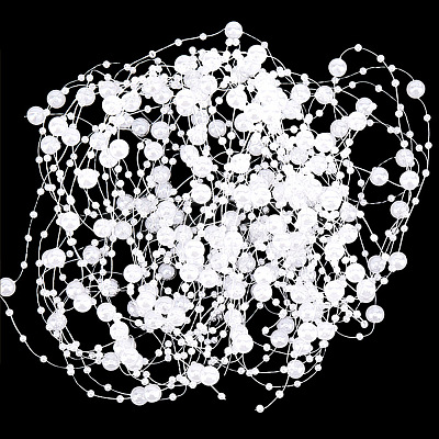 10 Strands Acrylic Imitation Pearl Beaded Trim Garland Strand OCOR-GF0001-45-10-1