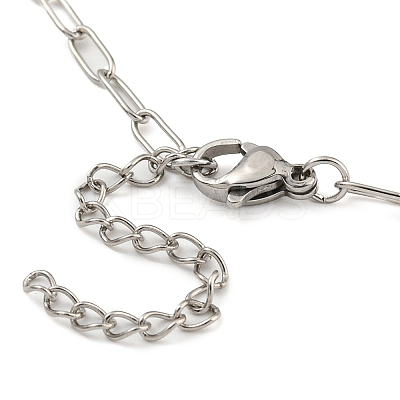 Tarnish Resistant 304 Stainless Steel Paperclip Chains Bracelet Making AJEW-P119-03P-1