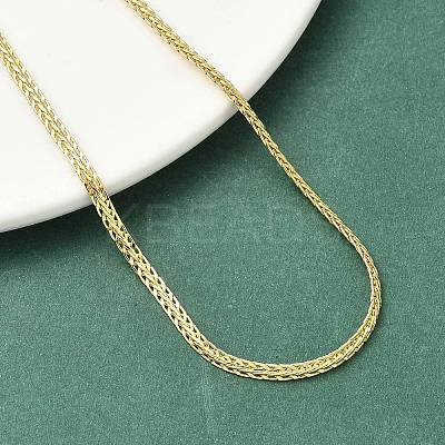 2.8MM Brass Wheat Chain Necklaces for Women NJEW-K271-16G-1