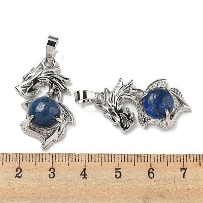 Dyed Natural Lapis Lazuli Pendants G-G111-01P-07-1