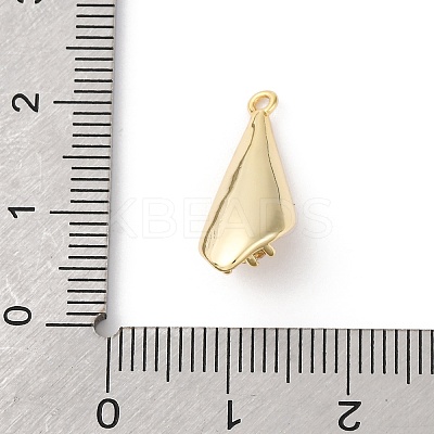 Brass Pave Clear Cubic Zirconia Pendants LS-KK-V016-07G-1