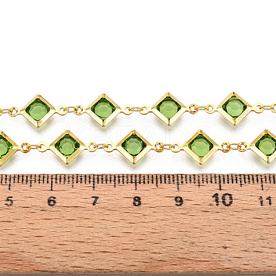 Brass Rhombus Link Chains CHC-N023-08C-G-1