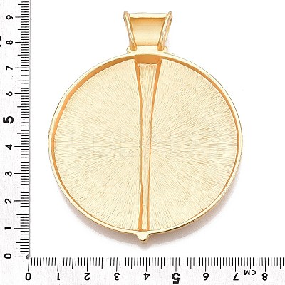 Plating Hammered Alloy Big Pendants PALLOY-T090-10G-1