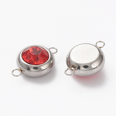 Stainless Steel Color Plated 304 Stainless Steel Pave Cubic Zirconia Links Connectors STAS-I169-02P-03-1