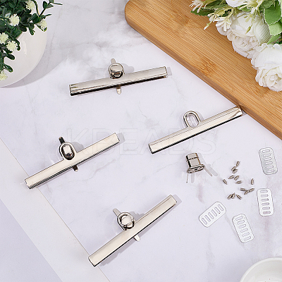 4Pcs Zinc Alloy Twist Bag Lock Purse Catch Clasps PURS-CP0001-03P-1