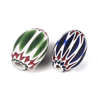 Handmade Millefiori Glass Barrel Beads LA-N002-34-1