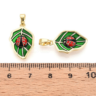 Brass Enamel Pendants KK-N257-59G-1