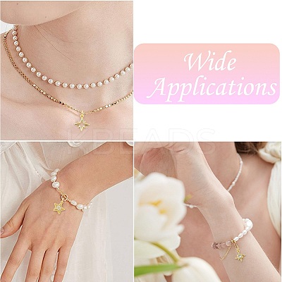 10Pcs 10 Styles Star Brass Micro Pave Clear Cubic Zirconia Charms KK-CJ0002-43-1