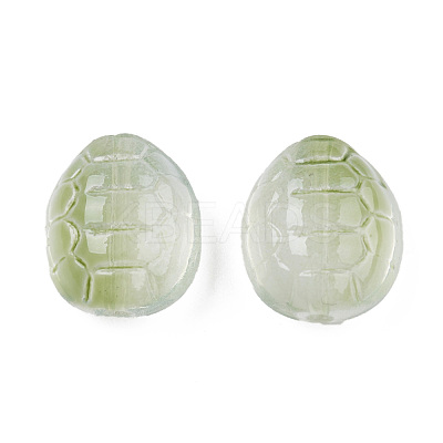 Transparent Spray Painted Glass Beads GLAA-N035-022-C07-1