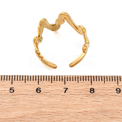 Marine Animal Theme 304 Stainless Stee Open Cuff Rings RJEW-Q005-01G-G-1