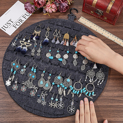 Polyester Wall-Mounted Jewelry Hanging Rolls AJEW-WH20002-23A-1