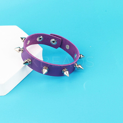 Punk-style Imitation Leather Bangles FS-WG587D3-04-1