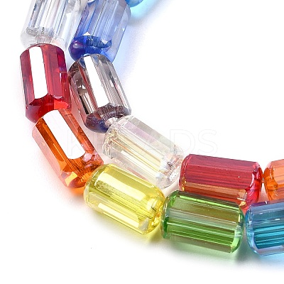 Electroplate Transparent Gradient Color Glass Beads Strands GLAA-F131-02-1