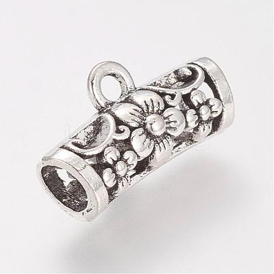 Tibetan Style Alloy Tube Bails TIBE-S306-18AS-RS-1