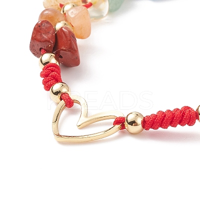 Natural Mixed Stone & Freshwater Pearl Braided Bead Bracelets BJEW-JB08720-03-1