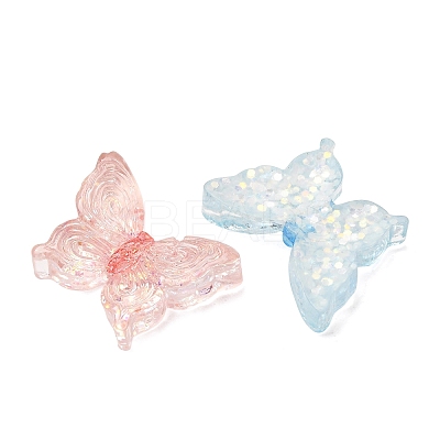 Transparent Resin & Paillette Cabochons RE-CBA4416-04-1