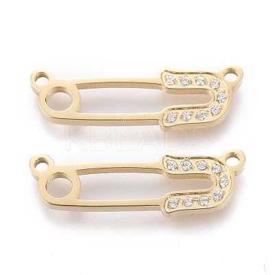 316 Surgical Stainless Steel Micro Pave Cubic Zirconia Pendants STAS-I164-026G-1