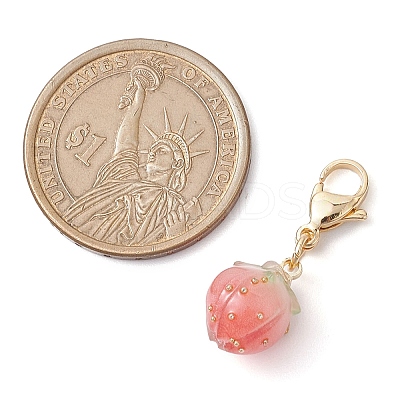 Flower Epoxy Resin Pendant Decoration HJEW-JM02306-1