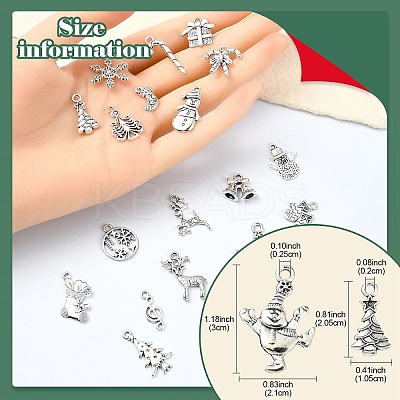 100Pcs 20 Styles Tibetan Style Alloy Pendants FIND-YW0005-44-1