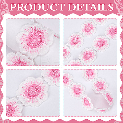 Polyester Flower Lace Ribbon OCOR-WH20001-03B-1