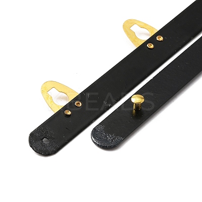 Iron Corset Busk with Golden 201 Stainless Steel Buttons FIND-WH0126-40B-01G-1