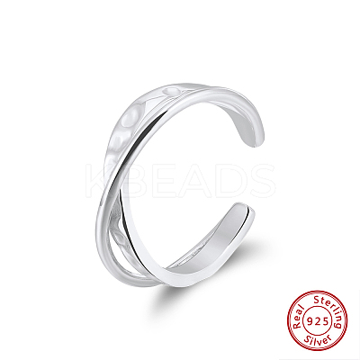 925 Sterling Silver Cuff Rings RJEW-H257-04P-1