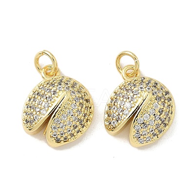Brass Micro Pave Cubic Zirconia Pendants KK-Z120-26G-1