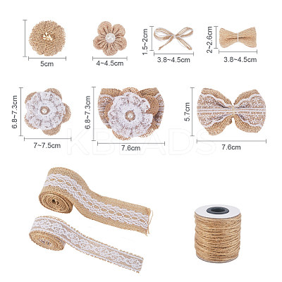 Handmade Imitation Hemp Costume Accessories with Imitation Pearl DIY-NB0002-29-1