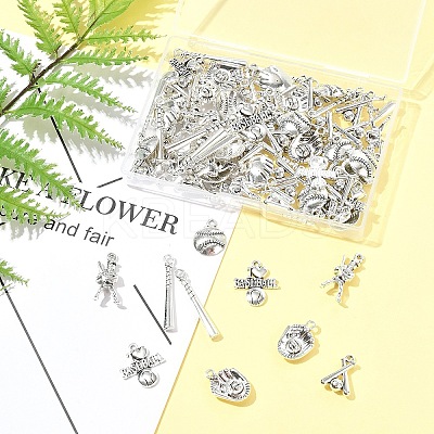 70Pcs 7 Styles Tibetan Style Alloy Message Pendants TIBEP-FS0001-36-1