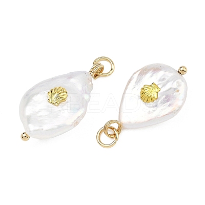 Baroque Natural Keshi Pearl Pendants PALLOY-JF05275-1