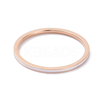 1~1.3mm Simple Enamel Finger Ring for Girl Women RJEW-C012-04E-RG-01-1