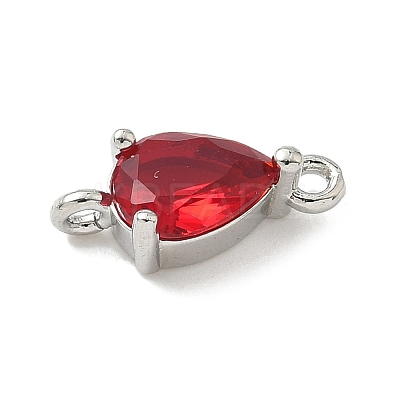 Brass Pave Cubic Zirconia Connector Charms KK-Z120-31P-02-1