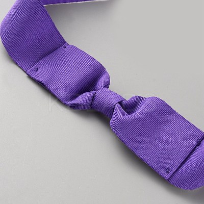 Women's Faux Suede Bowknot Stretchable Hat Band AJEW-WH0696-082J-1