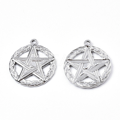 Non-Tarnish 201 Stainless Steel Pendants STAS-N098-076P-1