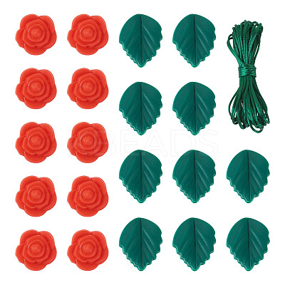 DIY Rose Flower Nursing Necklaces Making Kit for Kids Chewing Teething DIY-TA0006-35-1